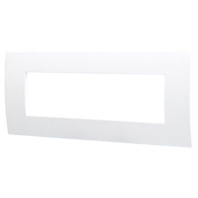 ETTROIT Placca Plastica Serie Venus 7P Colore Bianco Compatibile Con Vimar Arke