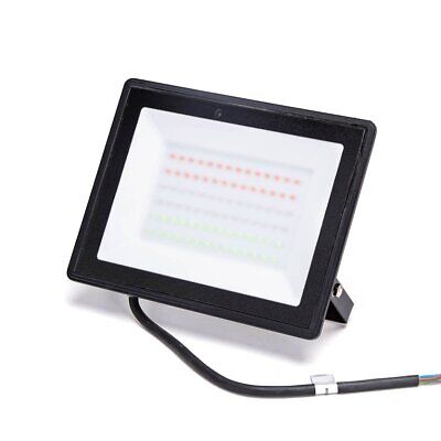 Faro Led RGB Floodlight 50W Con Telecomando IP65 Slim Carcassa Nera <ul>