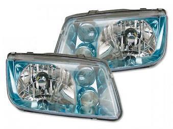 Coppia Fari Fanali Anteriori Tuning Bora 1J 98-05 blu cromato