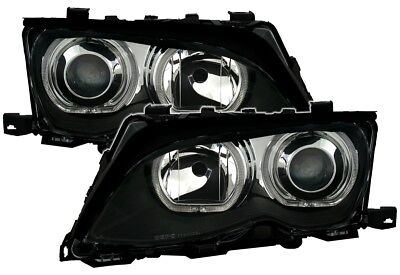 Angel Eyes Fari per 3er E46 Neri