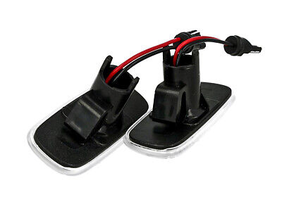 Kit Freccia Laterale a Led Side Marker Lente Trasparente Luce Arancione Per