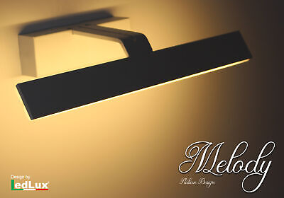 Applique Led Da Parete Modello Melody Italian Design Moderna 10W Specchiera Bia