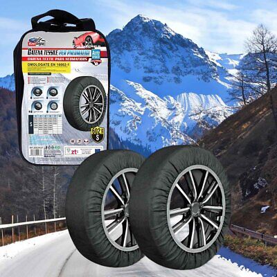 Calze Da Neve per Auto Omologate EN 16662-1-2020 Colore Nero Misura S Catena