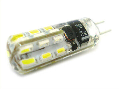 Lampada LED Bispina G4 24 SMD 3014 DC/AC 12V Con Silicone Bianco Neutro <p