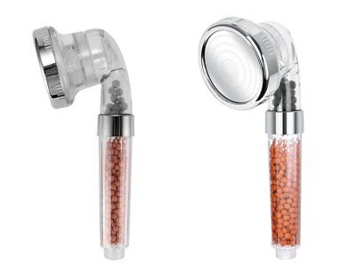 Cornetta Soffione Doccia Standard 8cm Con Filtro Ionico Anticalcare 1 Getto