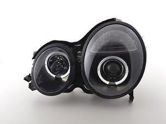 Coppia Fari Fanali Anteriori Tuning classe E W210 97-01 nero