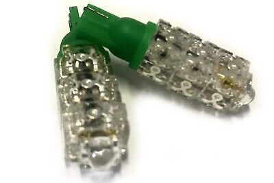 Coppia 2 Lampade Led T10 Con 13 F5 Flux Colore Verde Green 12V 2W <p>