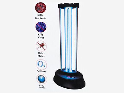 Lampada Germicida UVC 38W Con Generatore Ozono Sensore Radar e Telecomando