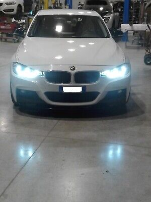 Coppia Fari Fanali Tuning F30/F31 LCI 2015-2018 ANGEL EYES LED Cromato ALOGENI