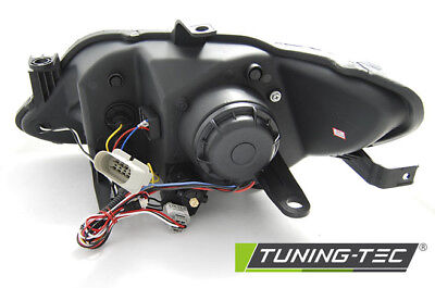 Coppia Fari Fanali Tuning IBIZA 6J 06.2008 > 2012 DAYLIGHT Freccia LED Neri