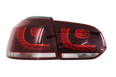 Coppia Fari Fanali Posteriori Tuning LED Golf VI 6 GTI GTD Look 2008-2012 ROSSI