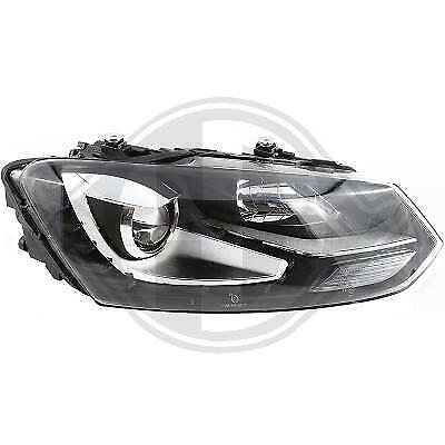 Coppia Set Fari Fanali Anteriori Tuning per Polo 6R led dayline Nero Alogeni H7