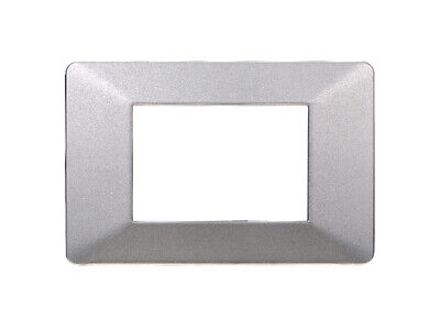 ETTROIT Placca Plastica Serie Starlight 3P Colore Silver Compatibile Con Vimar