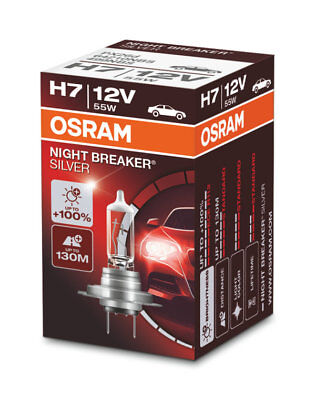 1 Lampada Lampadina Luce OSRAM NIGHT BREAKER [SILVER] H7 (PX26d) 12V 55W +130M