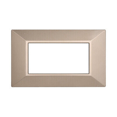 ETTROIT Placca Piramide Serie Moon 4P Colore Bronzo Compatibile Con Bticino