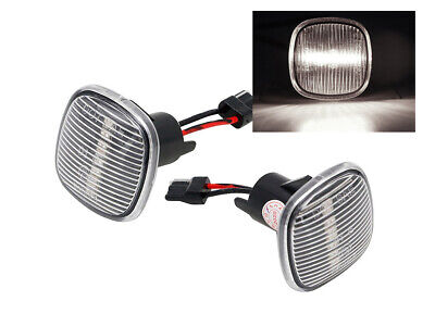 Kit Freccia Laterale a Led Side Marker Lente Trasparente Luce Bianco Per