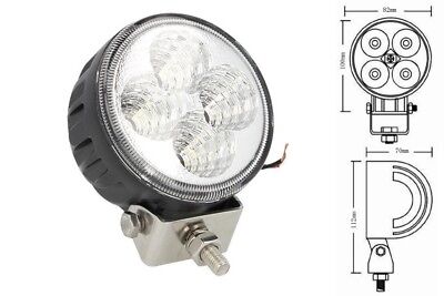 Fanale Faro Rotondo Diurne Led Work Light Faro Da Lavoro 12V 24V 12W 4X3W IP67