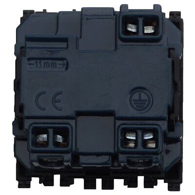 ETTROIT Presa Schuko 2P+T 16A Colore Nero Compatibile Con Vimar Arke
