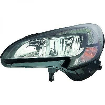 Faro fanale anteriore sinistro CORSA E 15- TYC H7+H7 con motorino per reg.