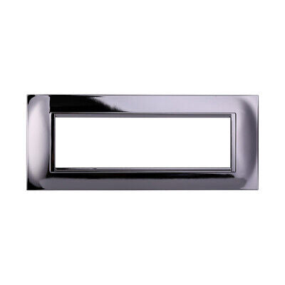 ETTROIT Placca Plastica Quadrata Serie Space 7P Colore Cromato Lucido
