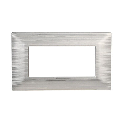 ETTROIT Placca Plastica Serie Solar 4P Colore Silver Satinato Compatibile Con