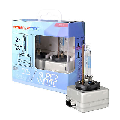 Coppia lampade lampadine xenon xeno Powertec SuperWhite D1S 5000k PK32d-2