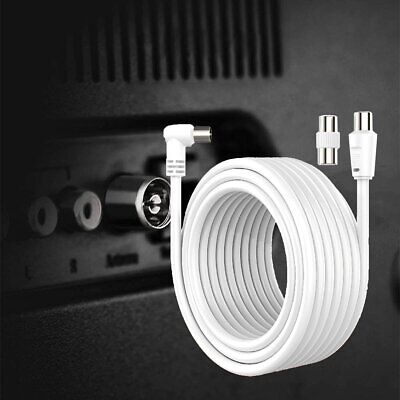 Cavo Coassiale Antenna TV con Connettore ad Angolo Retto Maschio Adattatore