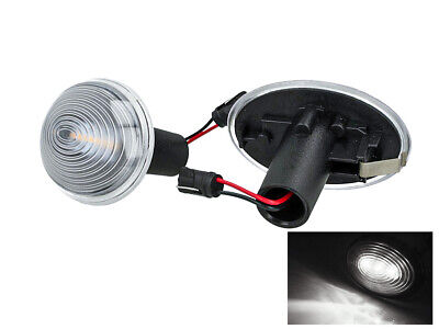 Kit Freccia Laterale a Led Side Marker Lente Trasparente Luce Bianco Per