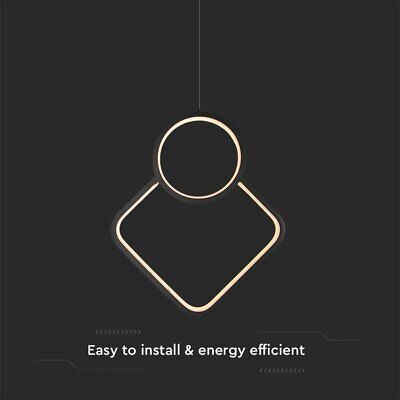 Lampadario LED a Sospensione 12W dal Design Moderno 28*196cm Colore Nero 4000K