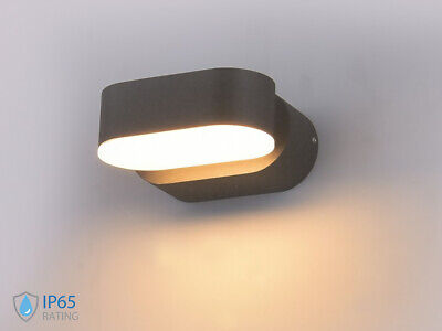 Applique Led Da Parete Dayna 6W 4000K Carcassa Grigia Ovale Orientabile 360 Gra
