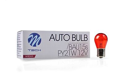 LOTTO DI 10 PEZZI Lampada M-TECH BAU15s 21W/12V AMBER