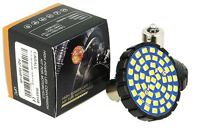 Lampada Led BA15S 1156 Amber Arancione Per Moto Harley Davidson Canbus No Error