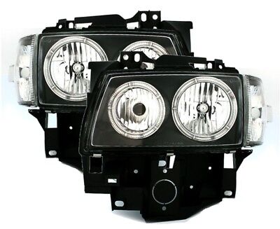 Coppia Fari Fanali Anteriori Tuning Angel Eyes Set Fari per T4 Neri