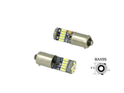 Coppia lampade 2 Led Canbus H6W BAX9S Piedi Storti 15 Smd 4014 Bianco No Errore