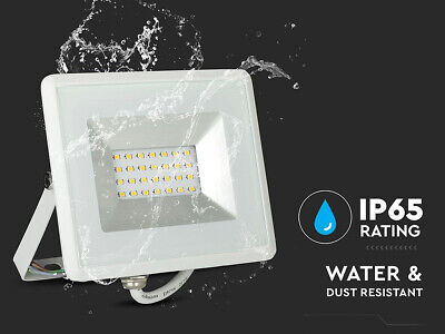 Faro Led Flood Light 20W Carcassa Bianca IP65 Neutro 4000K Super Slim SKU-5950