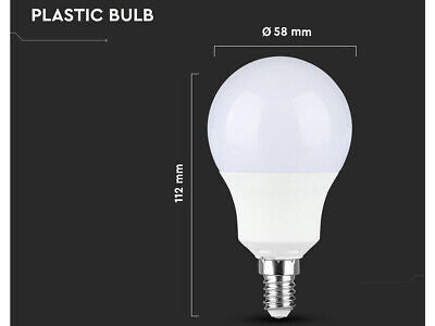 Lampada A Led E14 A58 9W 806LM Bianco Freddo 6400K Forma Bulbo SKU-21116 <table