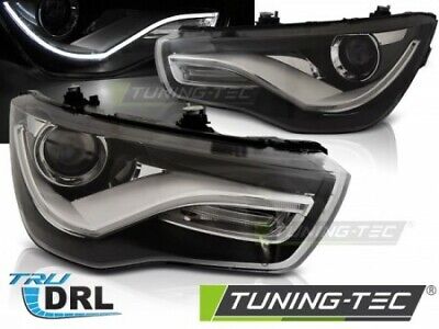 Coppia Fari Fanali Anteriori Tuning  A1 04.10-12.14 NERO TRU DRL Alogeni H7