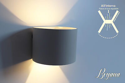 Applique Led Da Parete Bryana 6W Carcassa Bianca Circolare Bianco Neutro IP65
