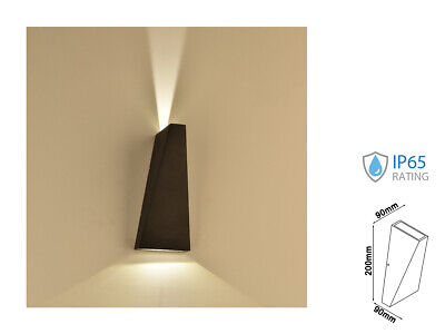 Applique Lampada LED da Muro Piramide 6W 4000K Carcassa Nera Doppio Fascio Lumi