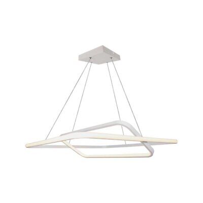 Lampadario LED a Sospensione 48W 5150lm Doppio Quadrato Incrociate Bianco 3000K