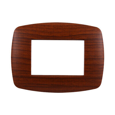 ETTROIT Placca Slim Serie Space 3P Colore Radica Compatibile Con Bticino Living