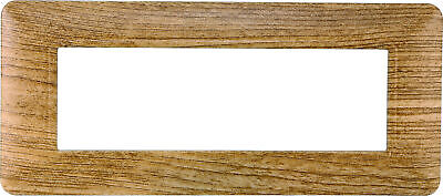 ETTROIT Placca Plastica Serie Solar 6P Colore Legno Scuro Compatibile Con