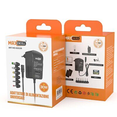 Adattatore di Alimentazione DC Universale 30W <ul><li>Adattatore Trasformatore