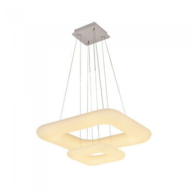 Lampada Led A Sospensione Moderno Quadrata Doppio Anello CCT 600X600mm