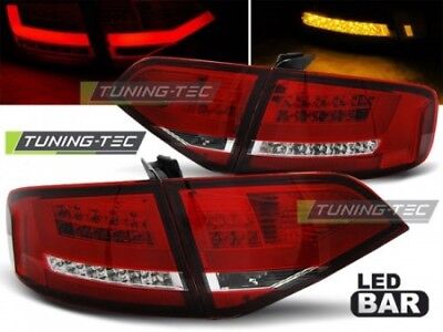 Coppia Fari Fanali Posteriori Tuning A4 B8 08-11 berlina Rosso/Bianco LED