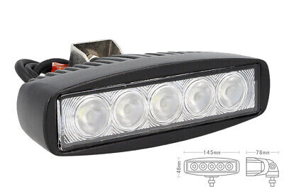 Fanale Luci Diurne A Led DRL Work Light Faro Da Lavoro 12V 24V 15W (5X3W) IP67