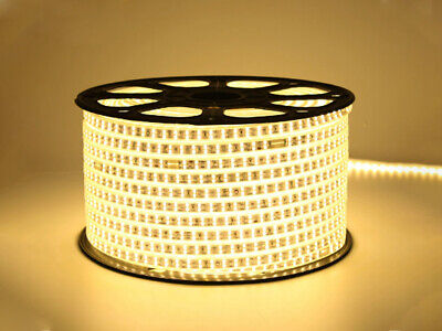 Bobina 100M Striscia Led 220V Bianco Caldo 3000K IP65 Passo 12mm 12W/M 1300LM/W