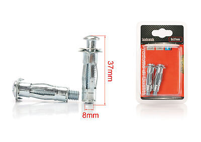 2 pcs Tasselli a Espansione in Metallo con Viti &Oslash;8x37mm <ul><li>Tasselli