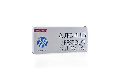 LOTTO DI 10 PEZZI Lampada M-TECH C10W 12V/10W T11x31 SV8.5