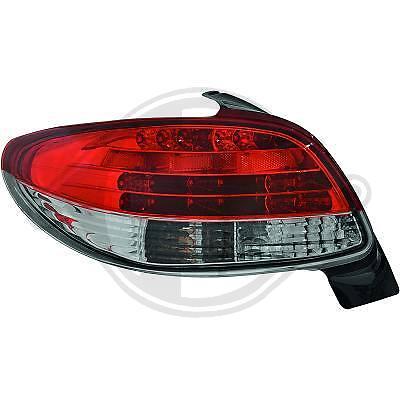 Coppia fari fanali posteriori TUNING 206 98-05 3/5 porte LED ROSSI NO CC